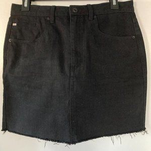 Tractr Black Jean Skirt